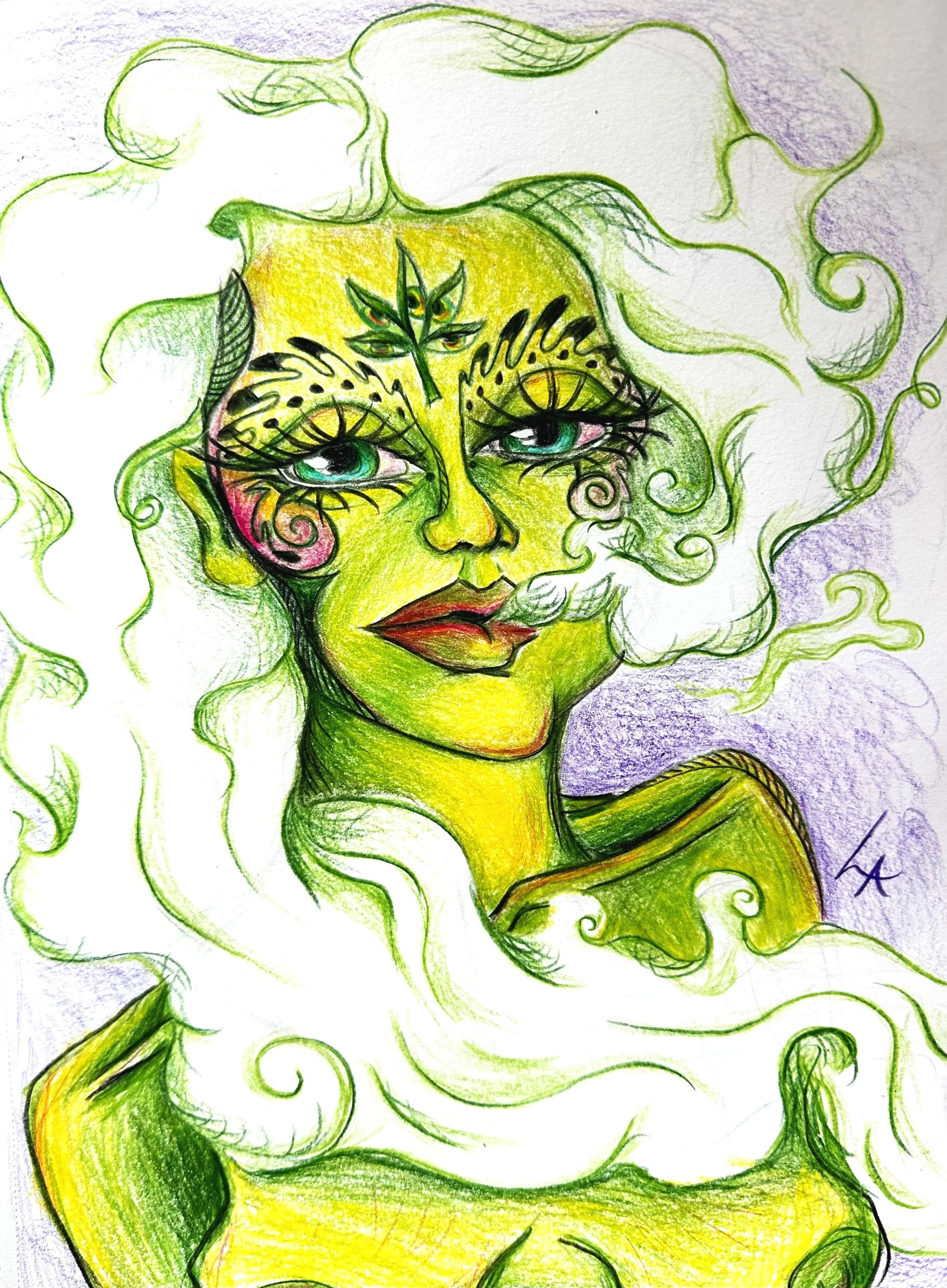 "Mary Jane" (colored pencil on paper)