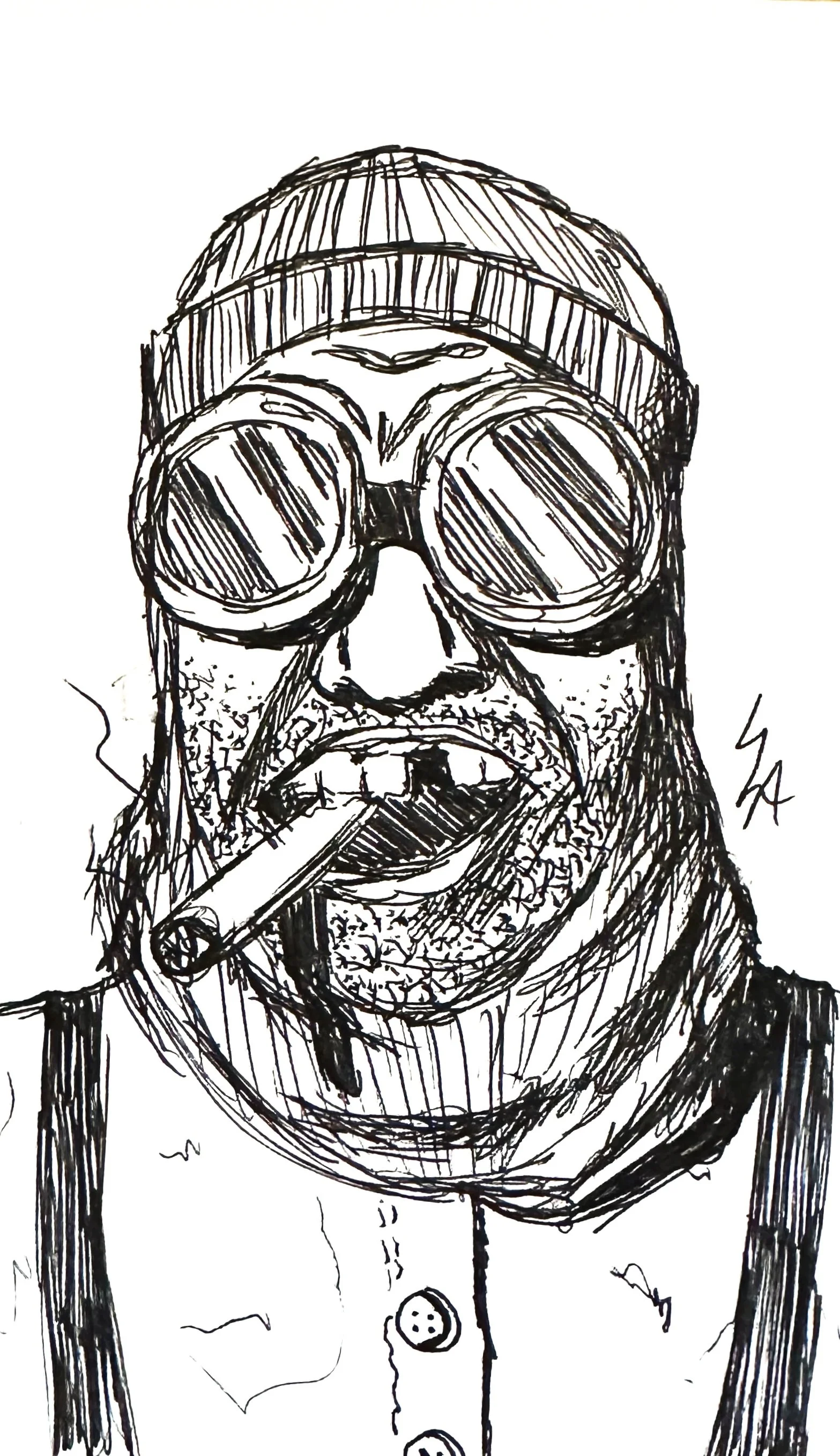 "Chiefin" (ink on paper)