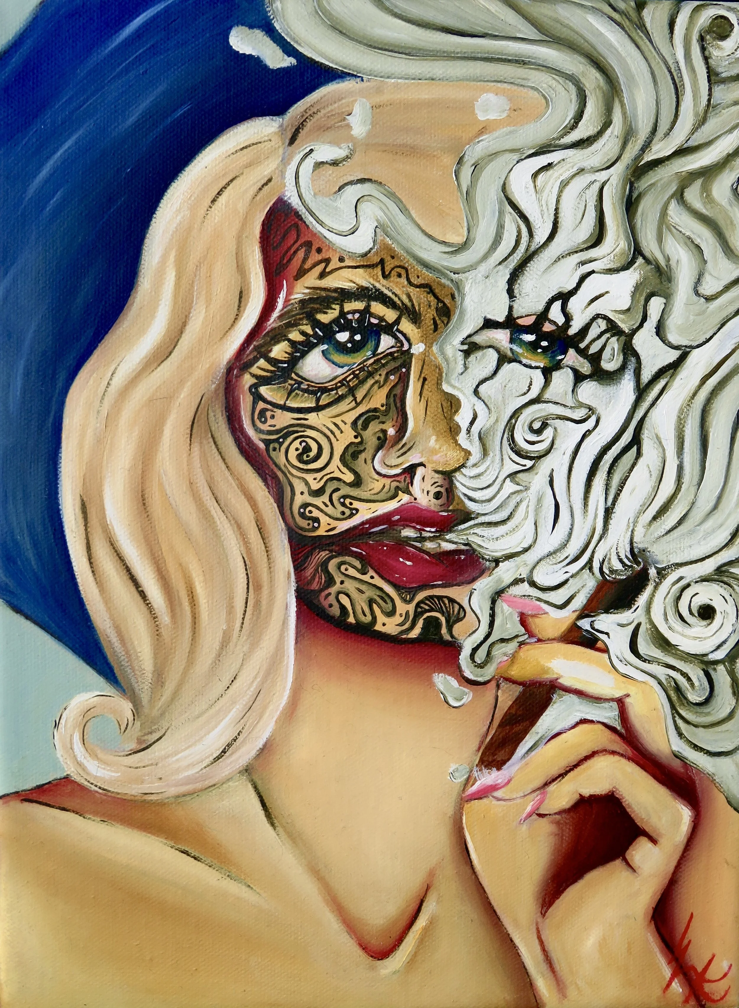 "Cotton Mouth Marie" (oil on canvas)