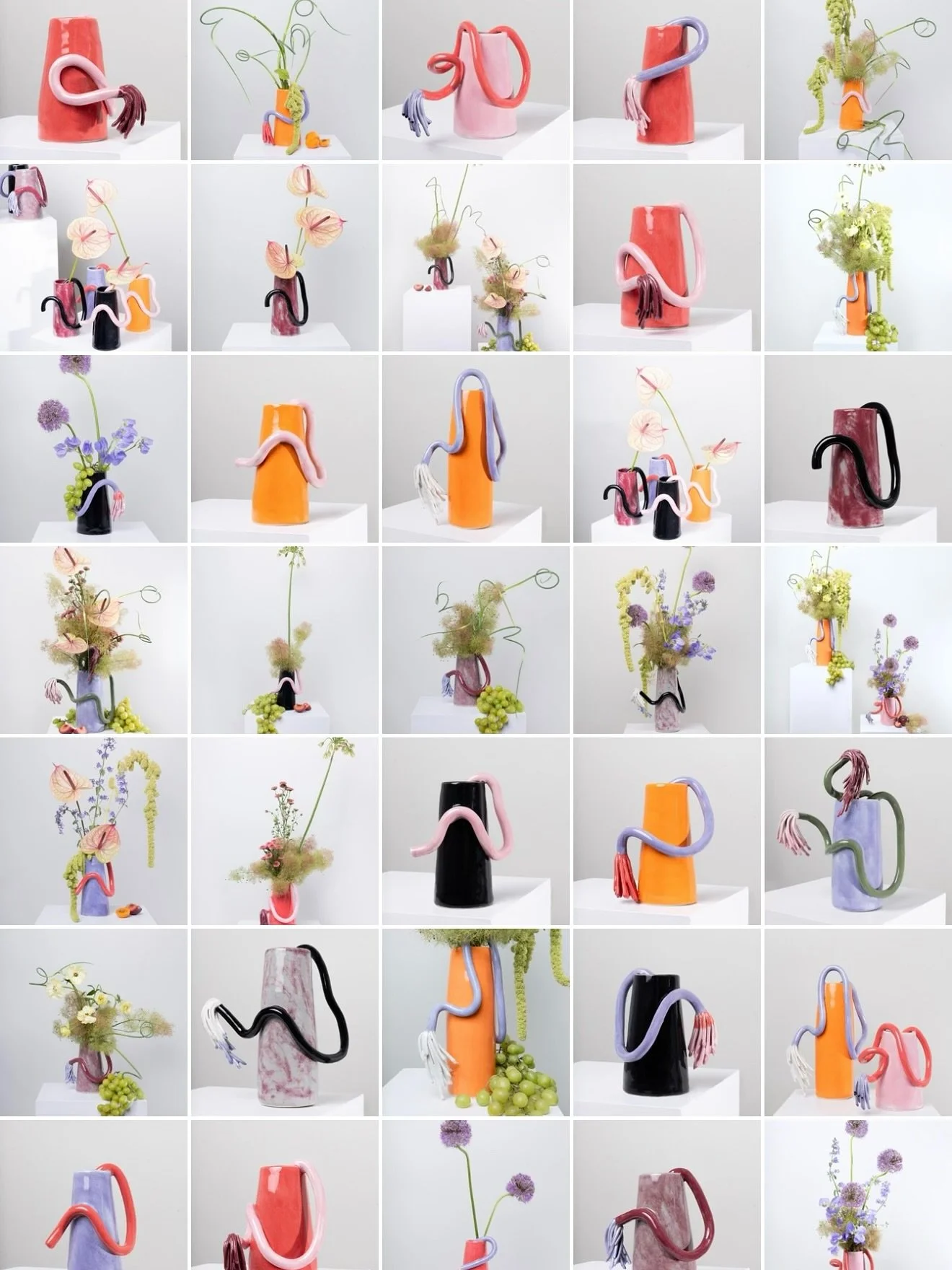 Sharing some of my favourites from this fun shoot day with @mp__guillot ✨🫟🌀✨

Check out her page to see funky cool ceramics, and all the beautiful vases from her WONKIES collection!💞