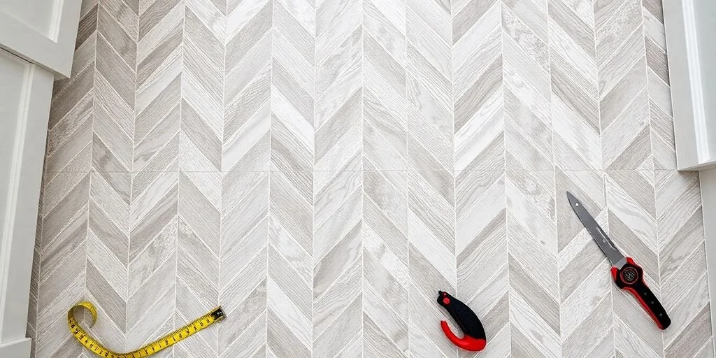 Installing peel and stick tile flooring in Michiana home