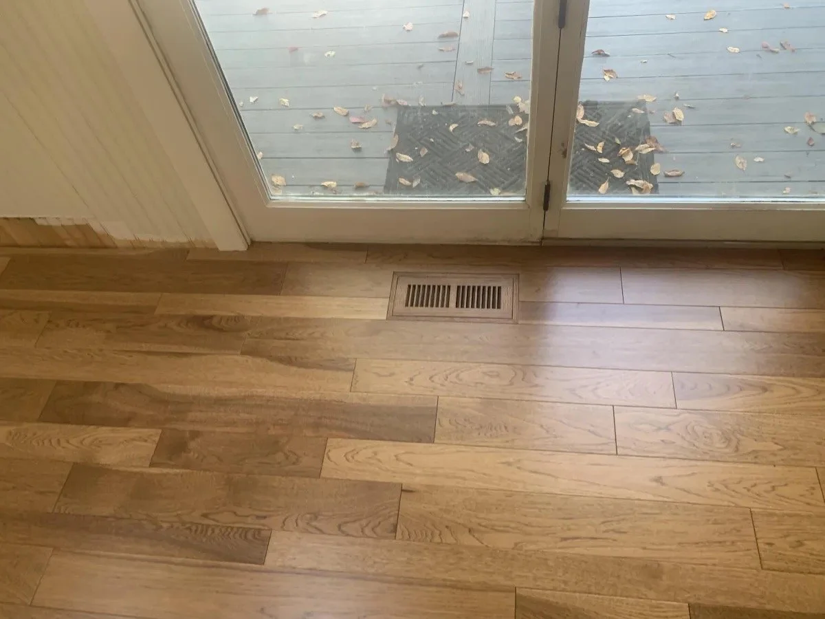 Vinyl plank flooring installed in a Michiana living room by 3rd Gen Flooring