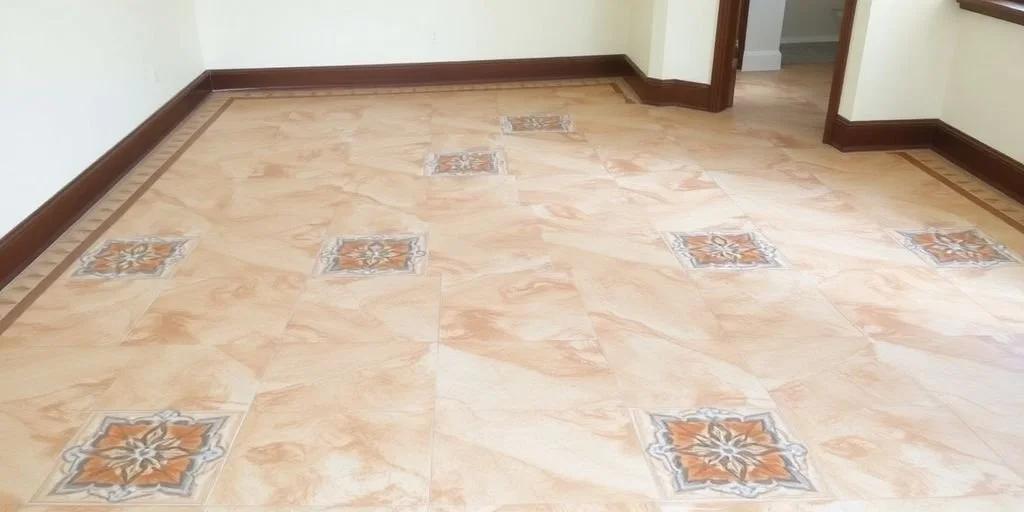 Measuring subfloor for peel and stick tile flooring in Michiana