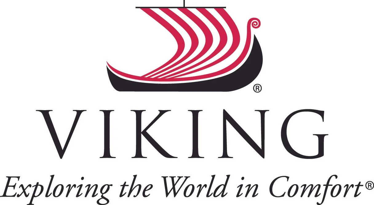 Viking logo with Viking ship graphic above the brand name and the slogan "Exploring the World in Comfort" underneath.