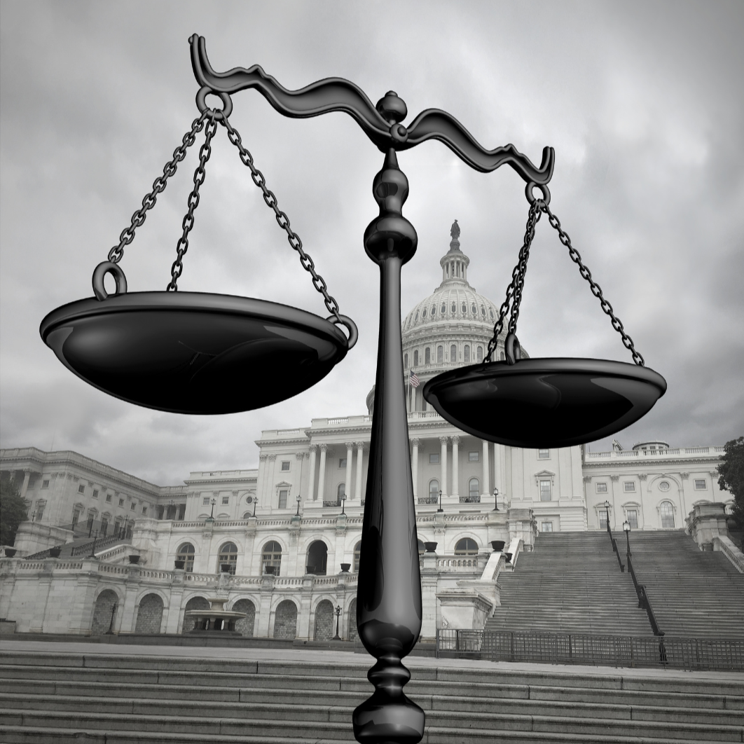Icon of the U.S. Capitol building with a flag on top