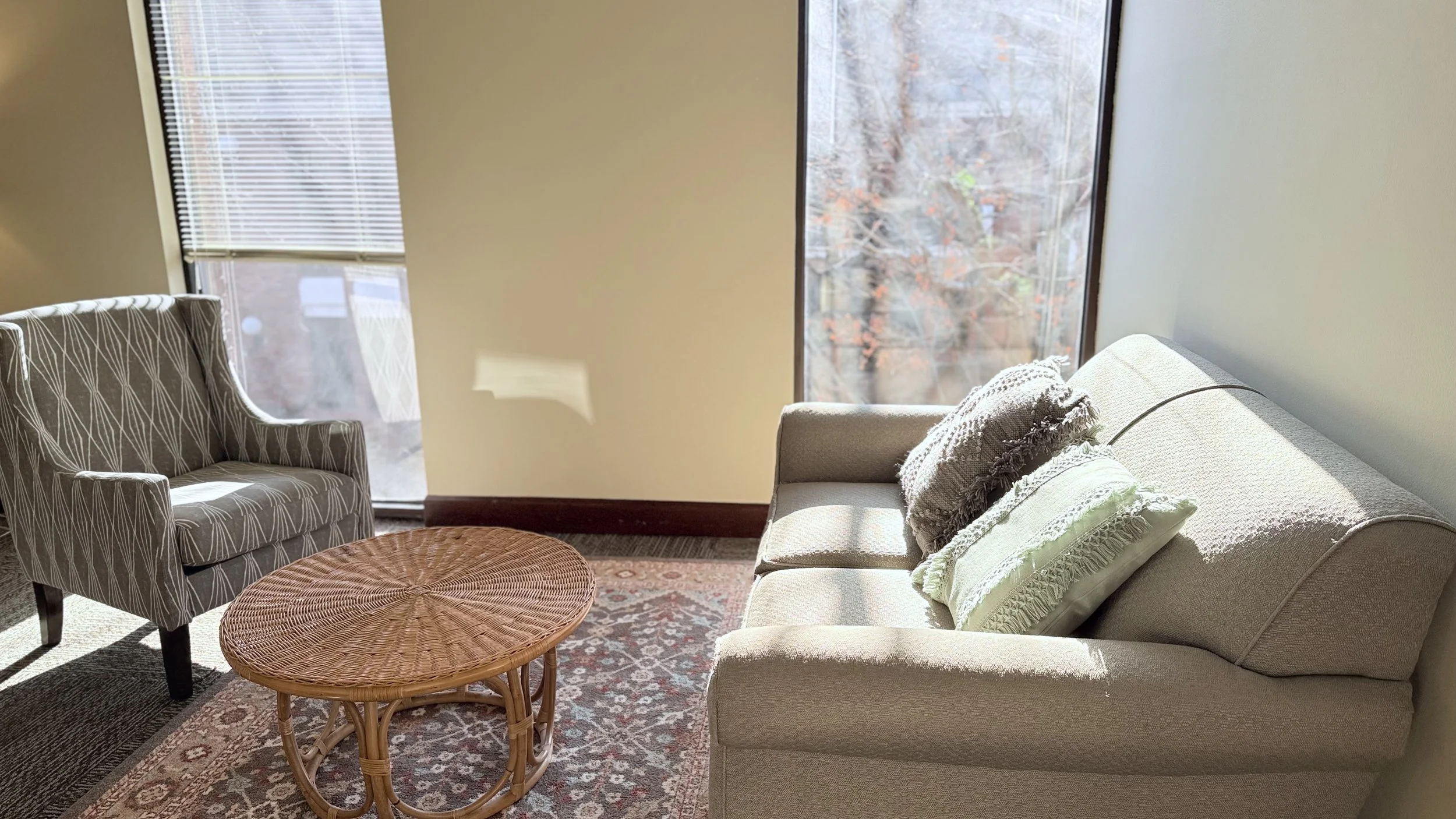 Quiet private office located in downtown Huntsville office suite perfect for in person therapy or telehealth