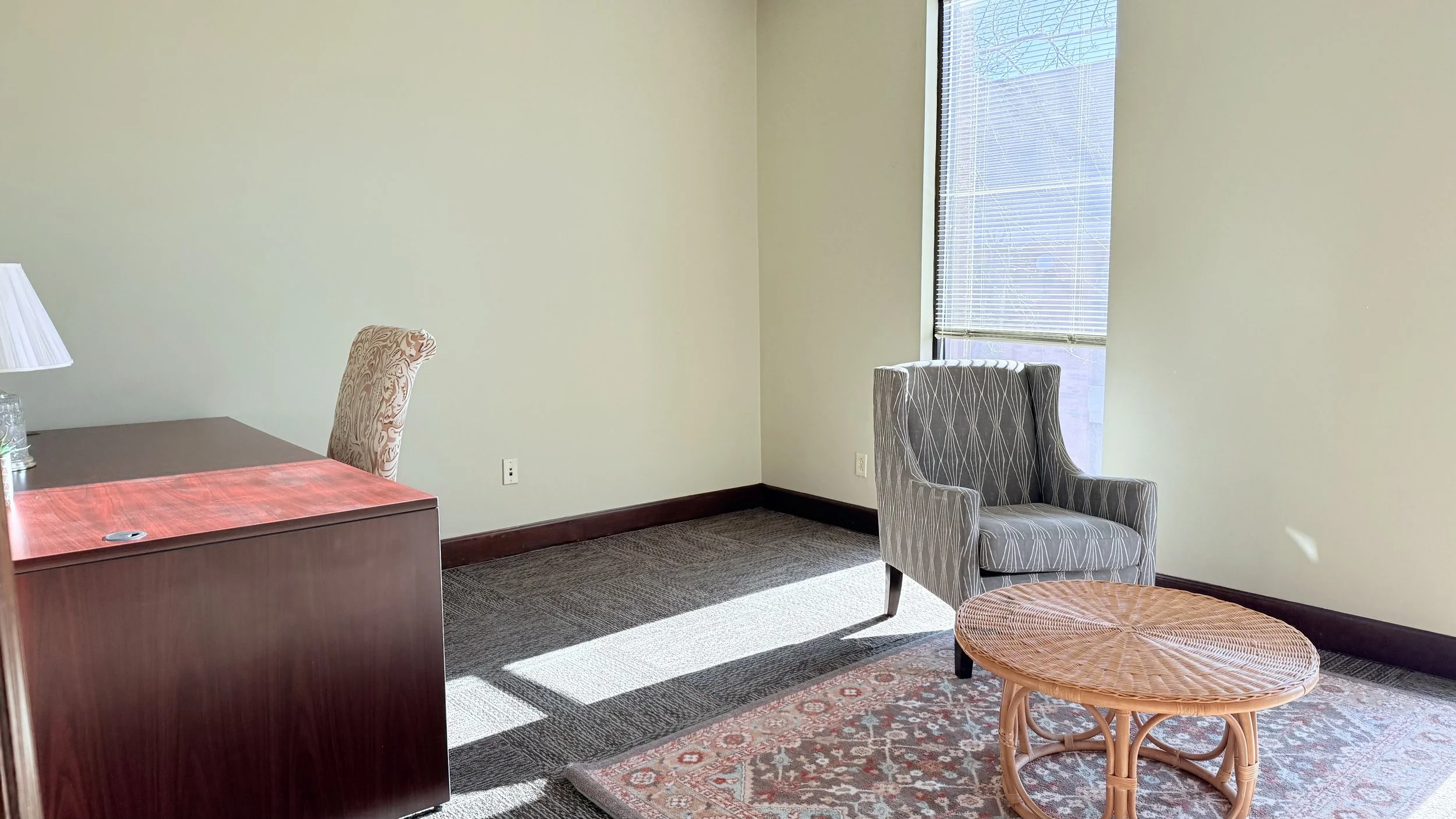 Natural light makes this office naturally calming