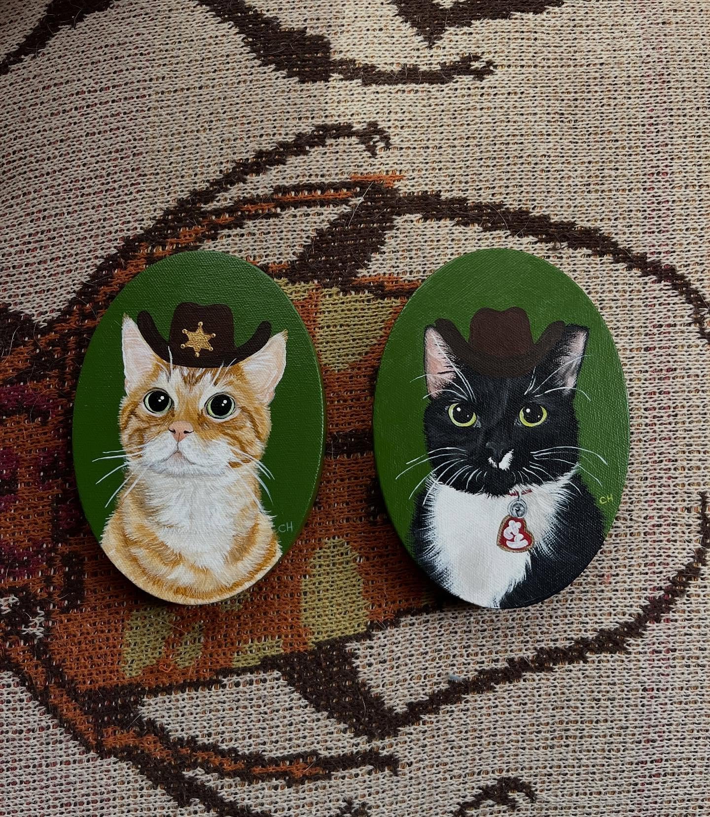 🥞 pancake &amp; dinky in their new home 🪀 for my dear friends Sarah &amp; Riley! happy anniversary!!!