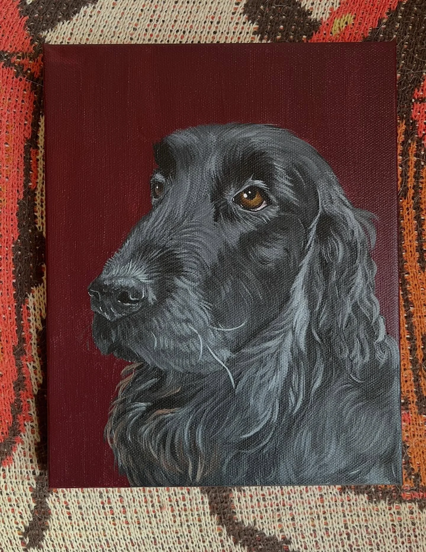 🍷merlot🍷 i actually met Merlot when visiting @fattoriasandonatobio in San Gimignano in 2024 (including some pics of her sunbathing around the farm), and wanted to paint her ever since 🥹🖌️