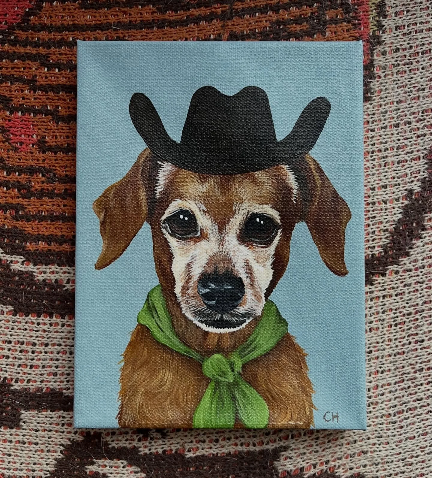 🌵odie🌵 doggone cowboy with a frosty face 💚 thank you, colleen!!