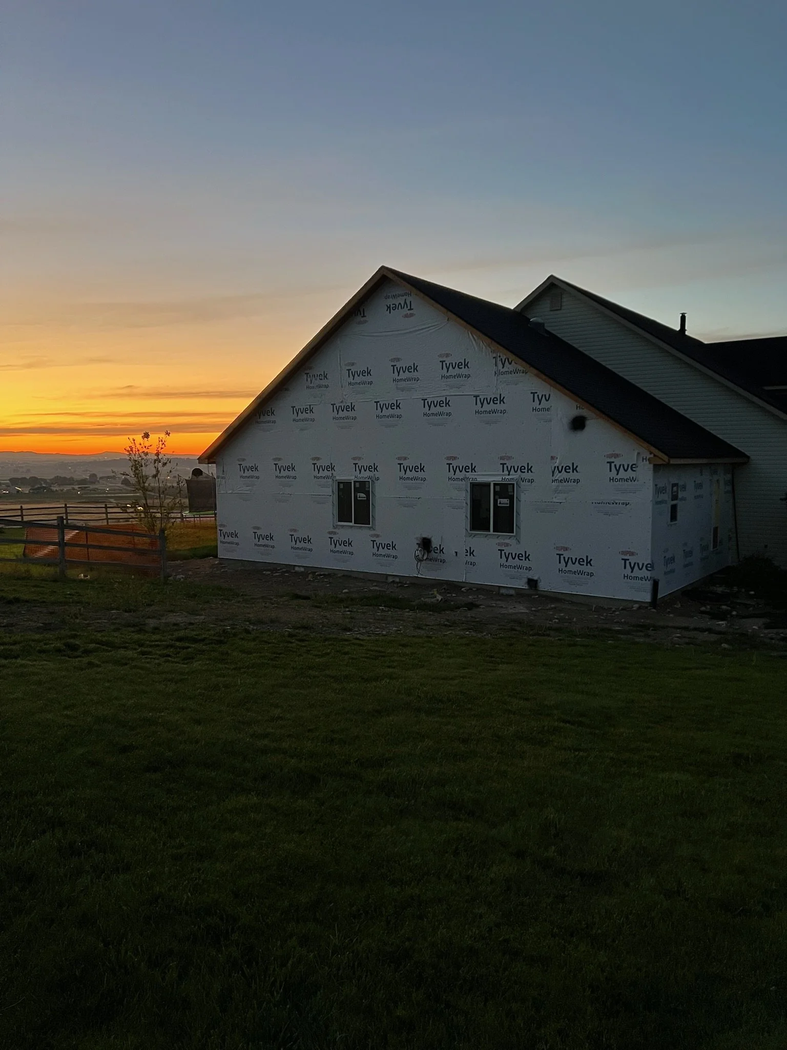Home Addition Exterior View Mid Process