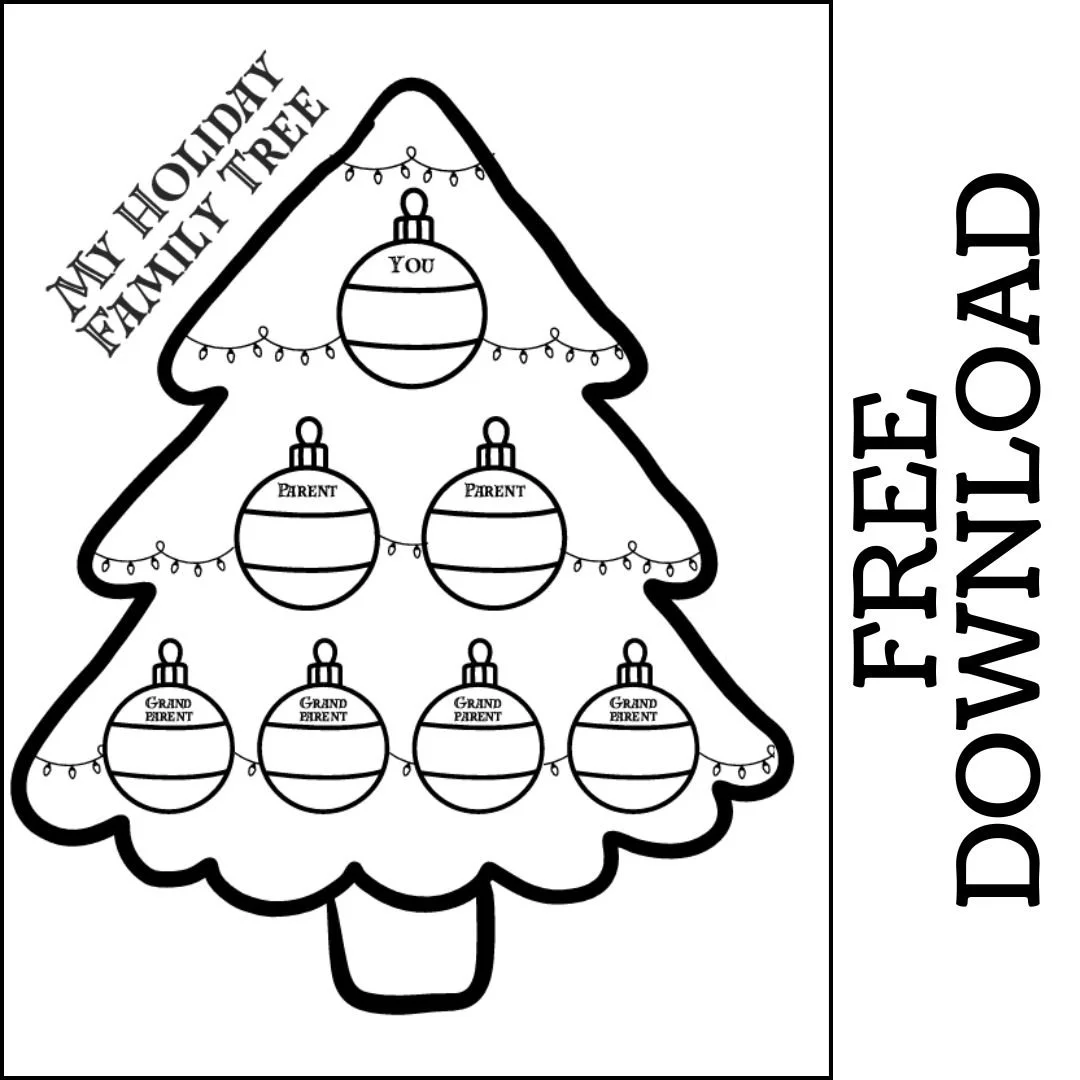 Holiday Themed - Family Tree - 3 generations