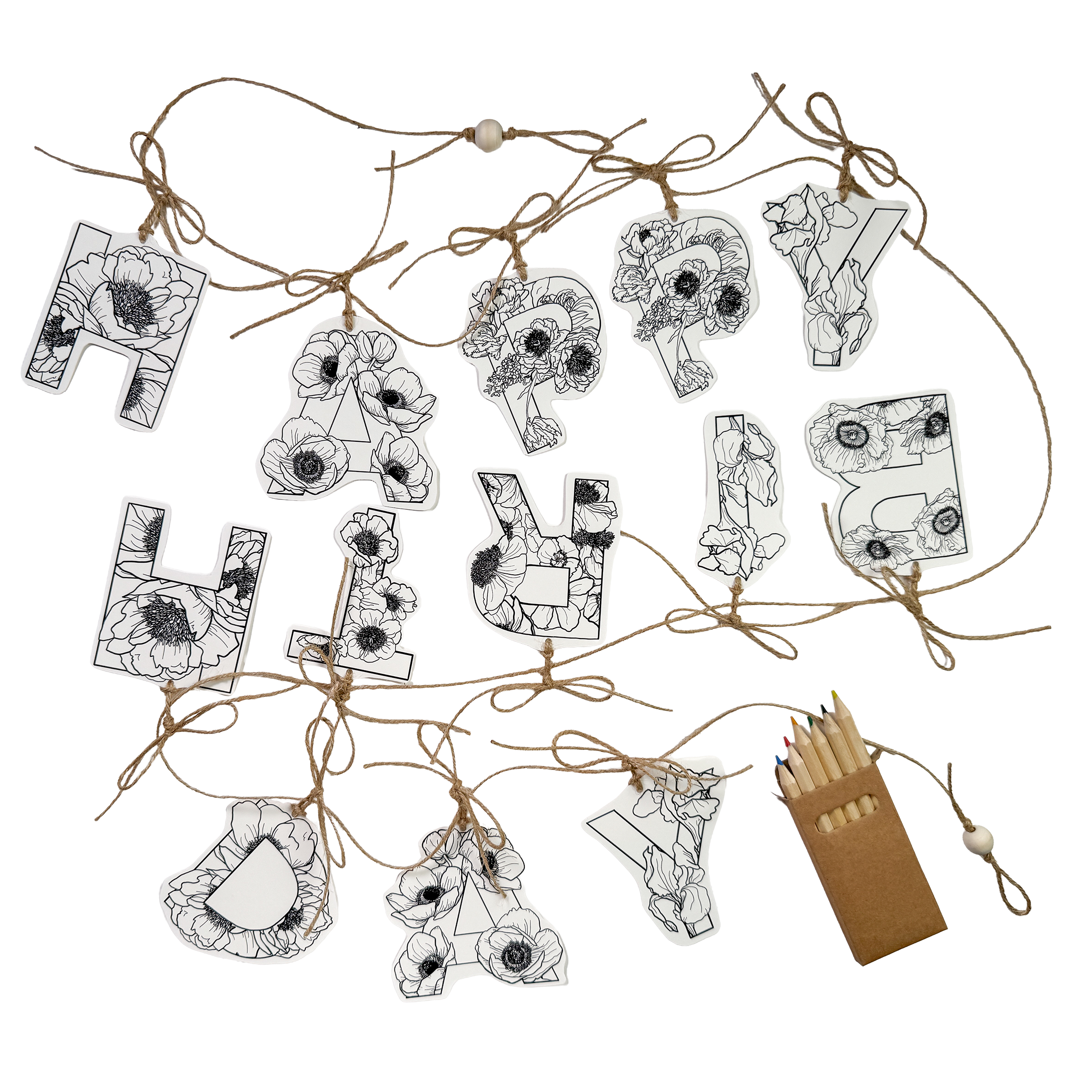 Happpy Birthday BLOOMING ALPHABET Garland [tabletop with pencils].png