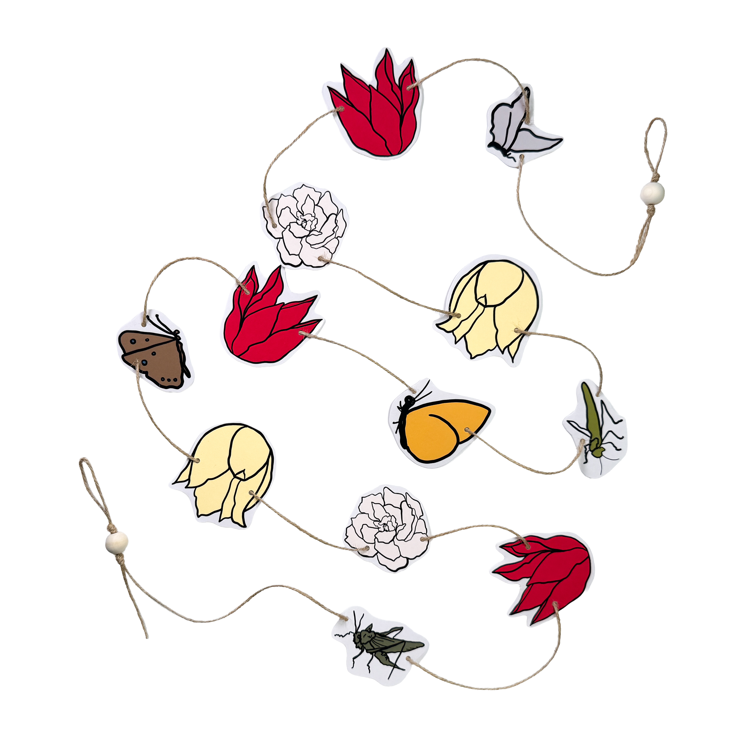 Danish Florals Handmade Paper Garland