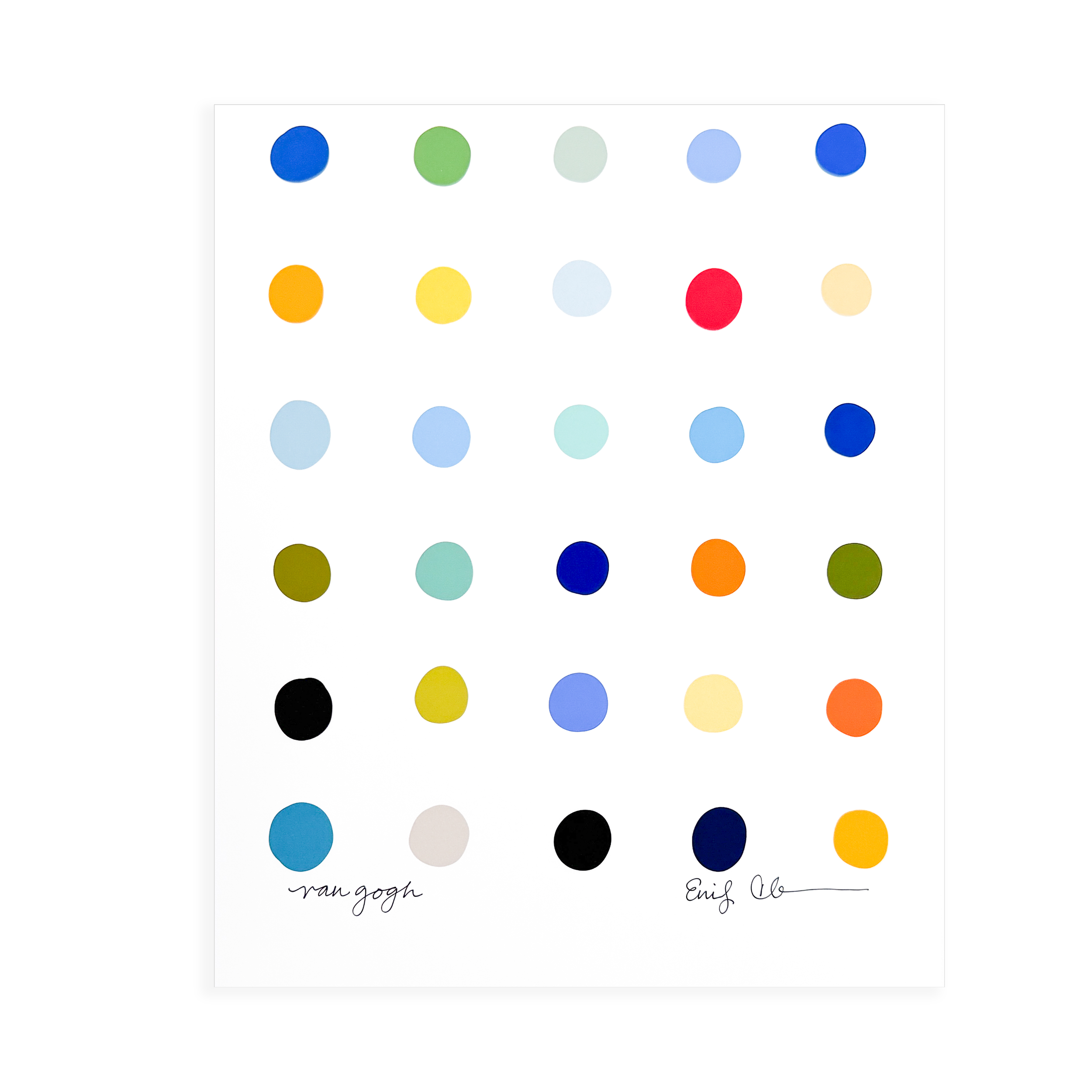van Gogh Palette Dots Print