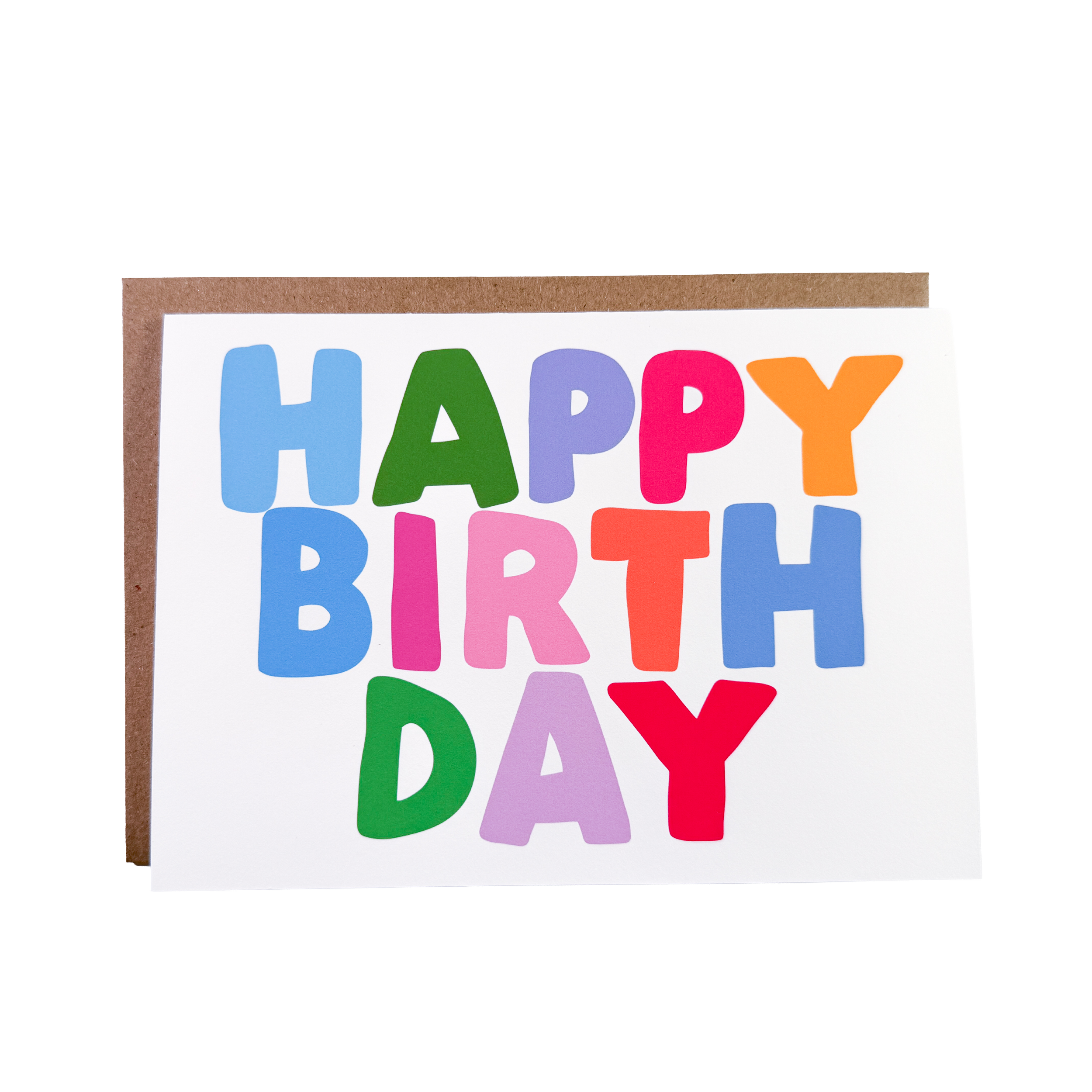 Happy Birthday Chunky Letters (Andy Palette) Card