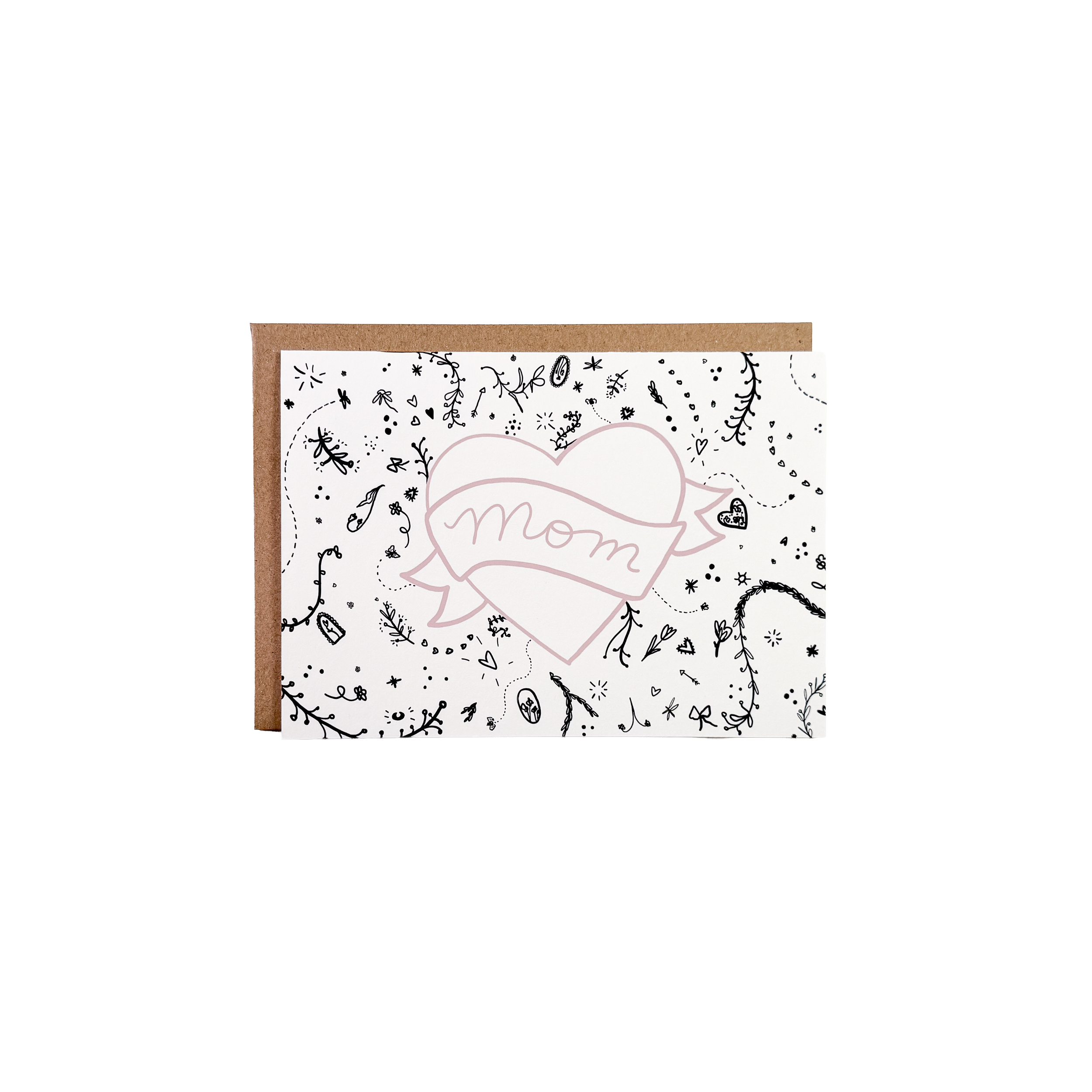 Mom Heart Banner Card