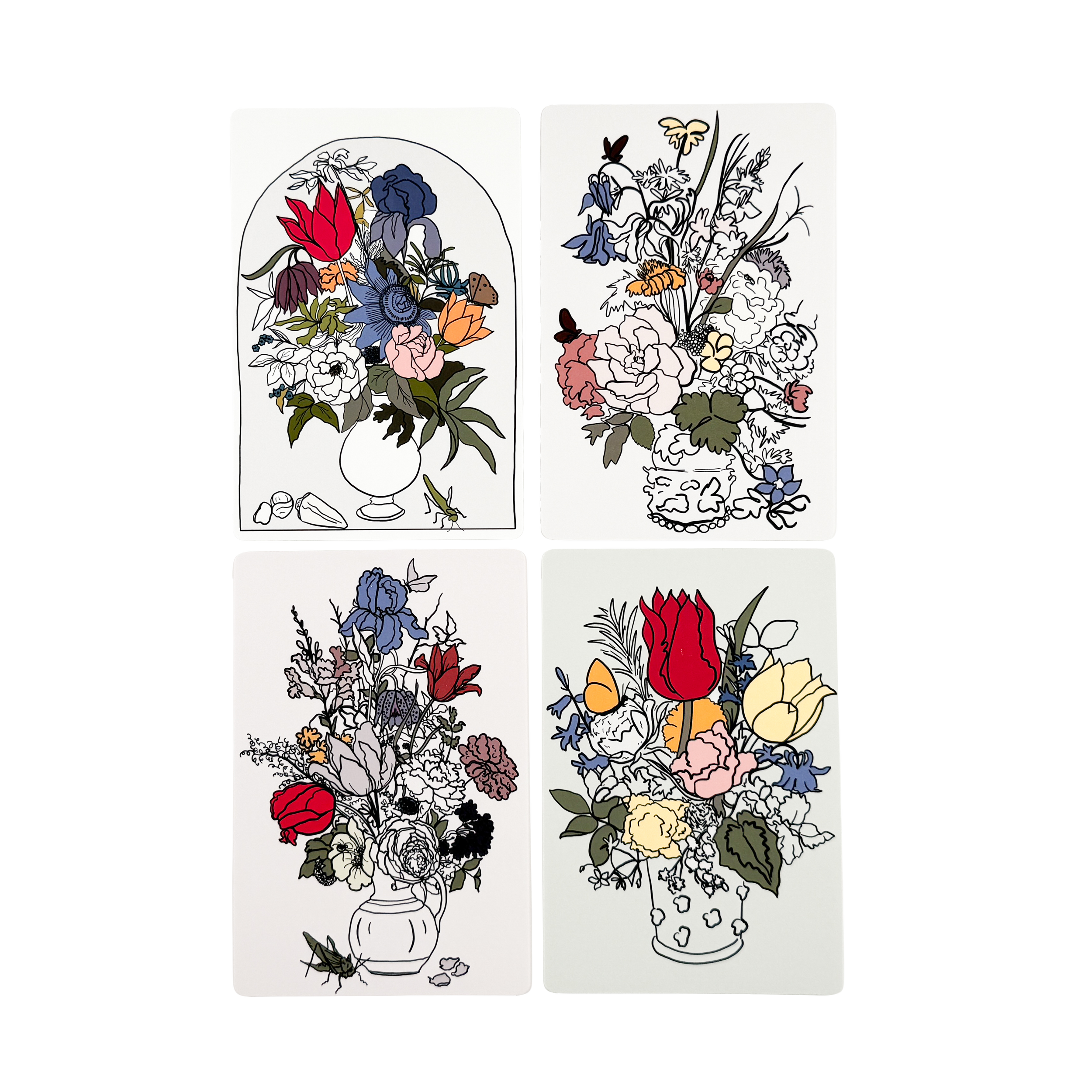 Dutch Florals Notecard Set of 4