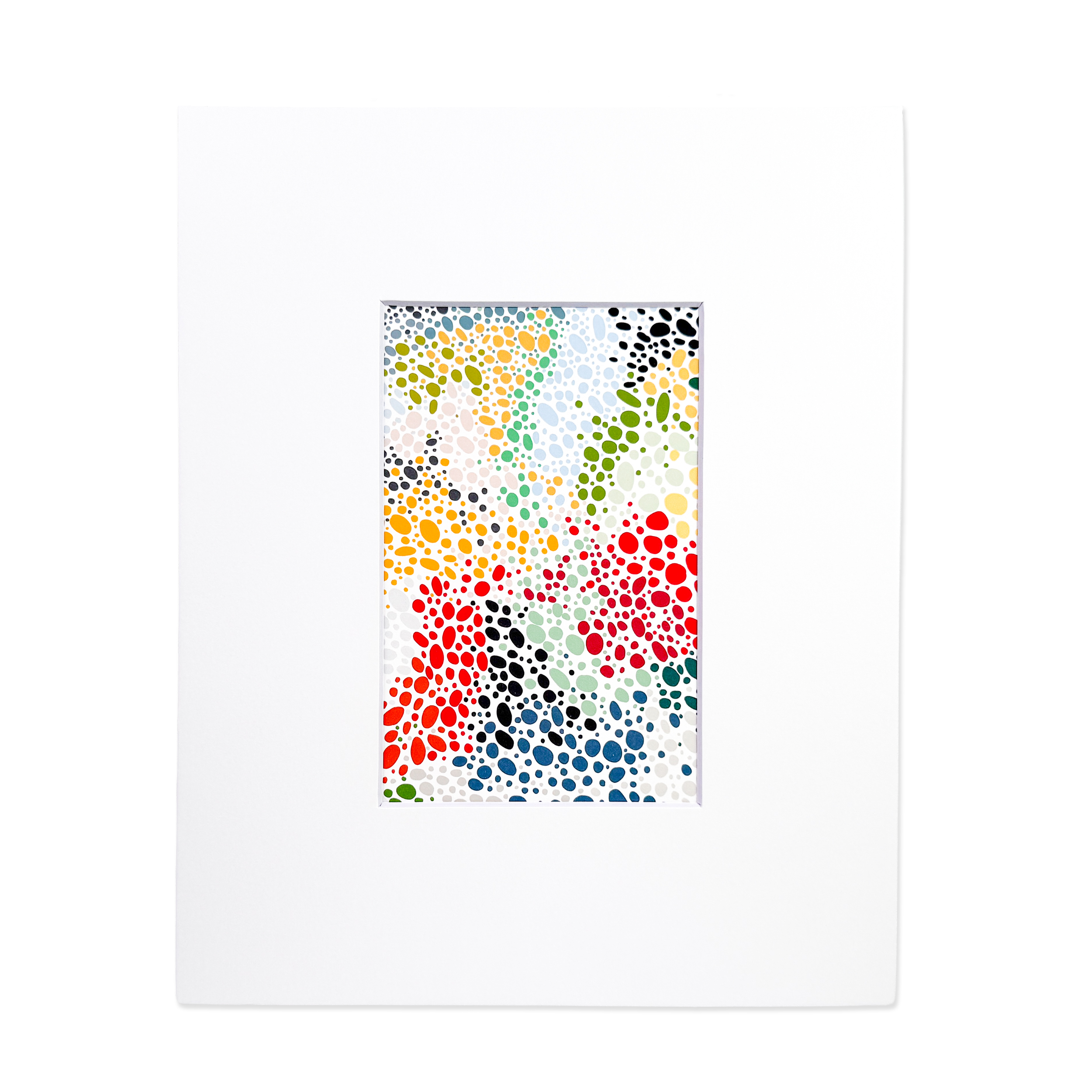 Cezanne Palette Pattern Matted Mini Print