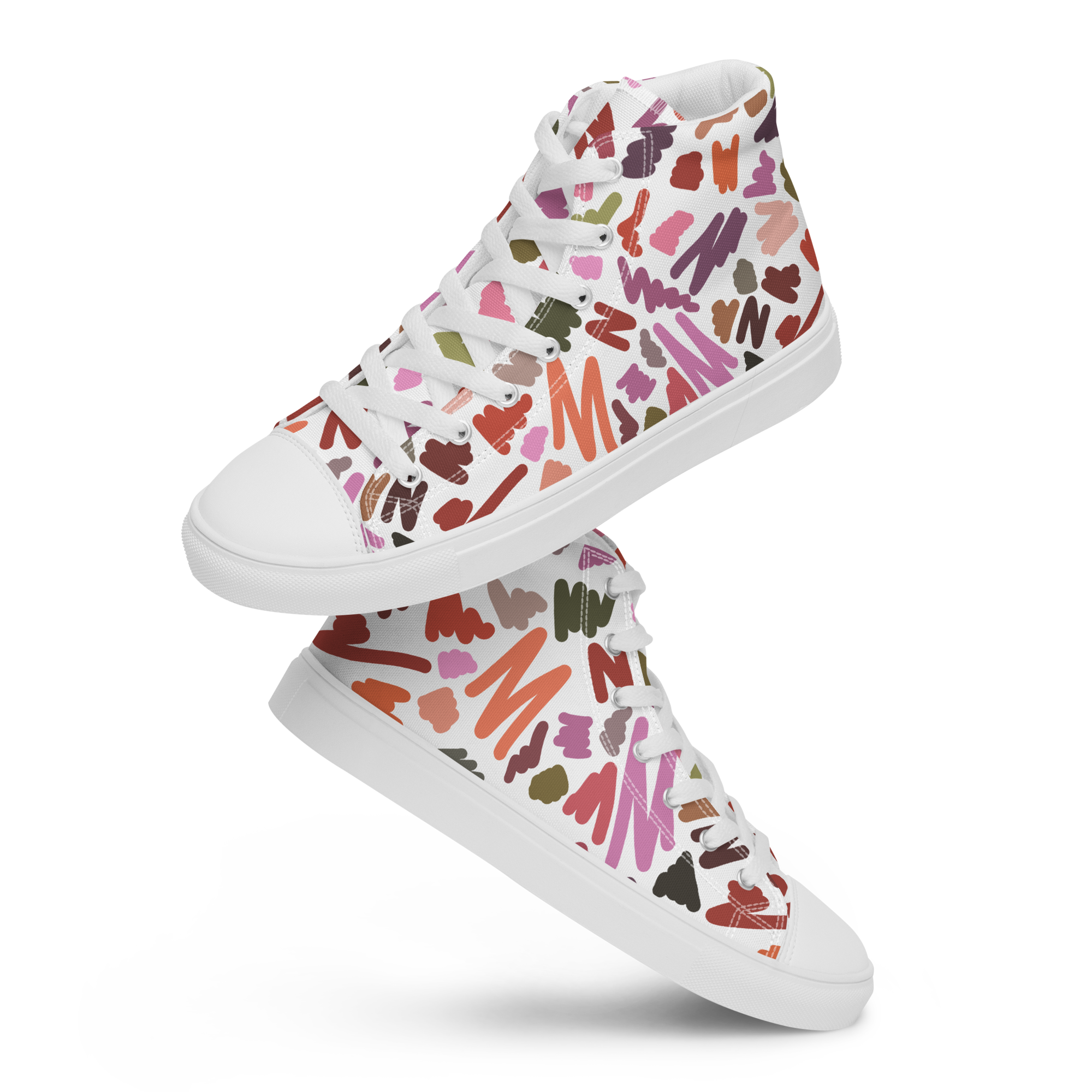 Palm Springs III Scribbles Women’s high top canvas shoes
