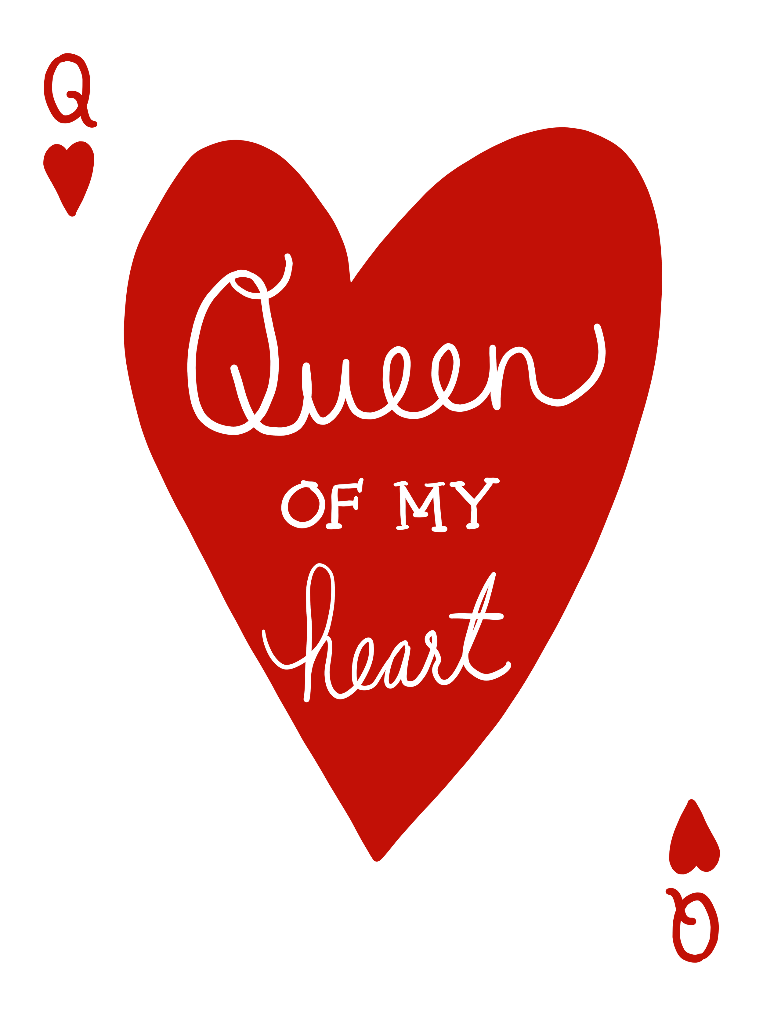 Queen of my Heart  Playing Card Graphic
