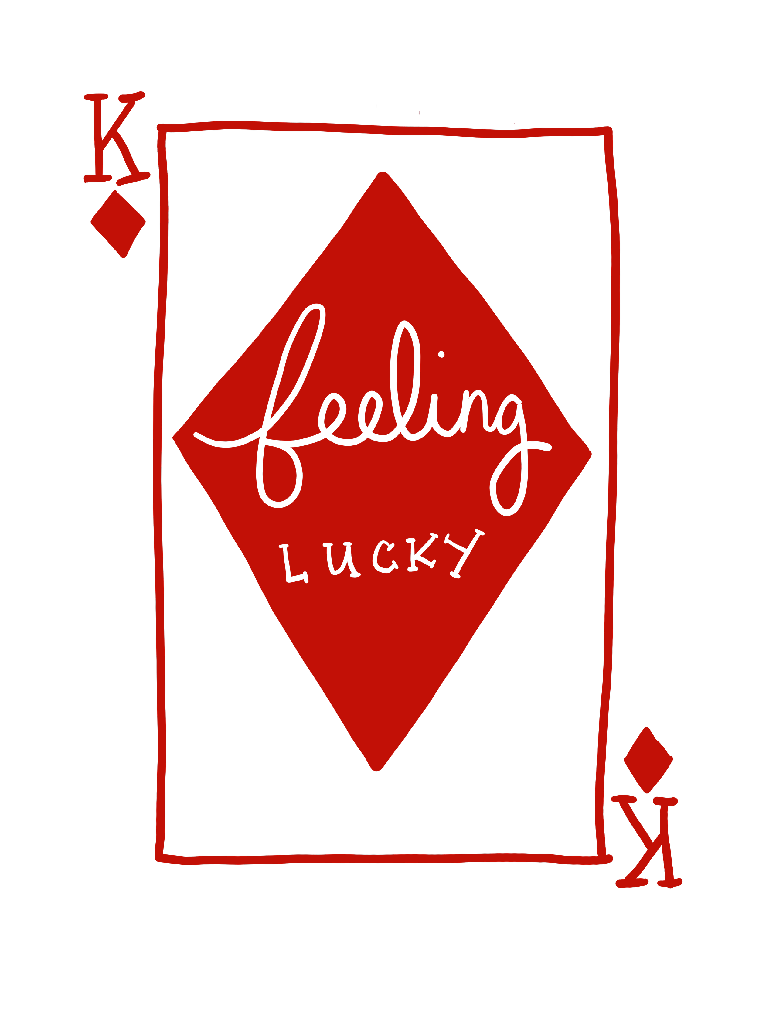 Feeling Lucky  Playing Card Graphic