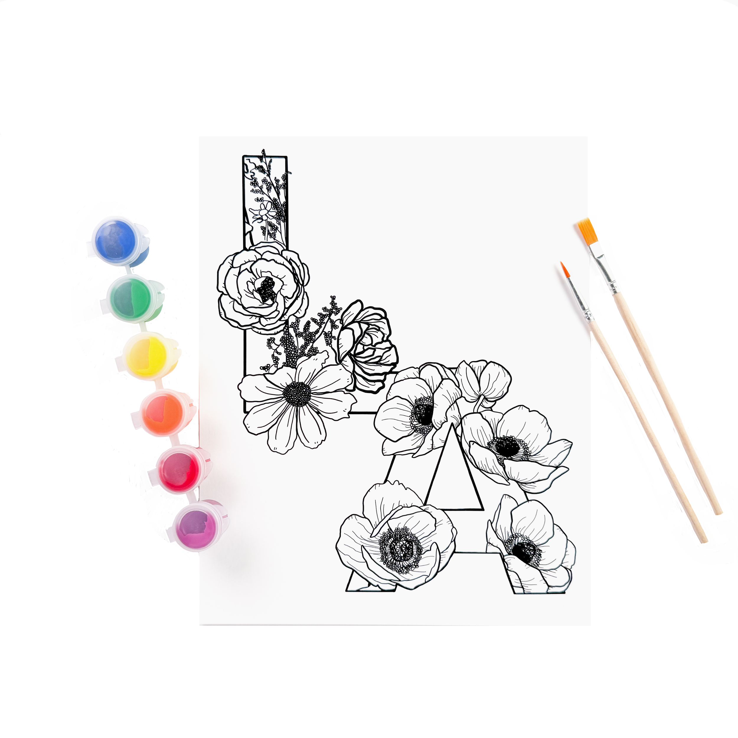 Blooming Alphabet LA Painting Print