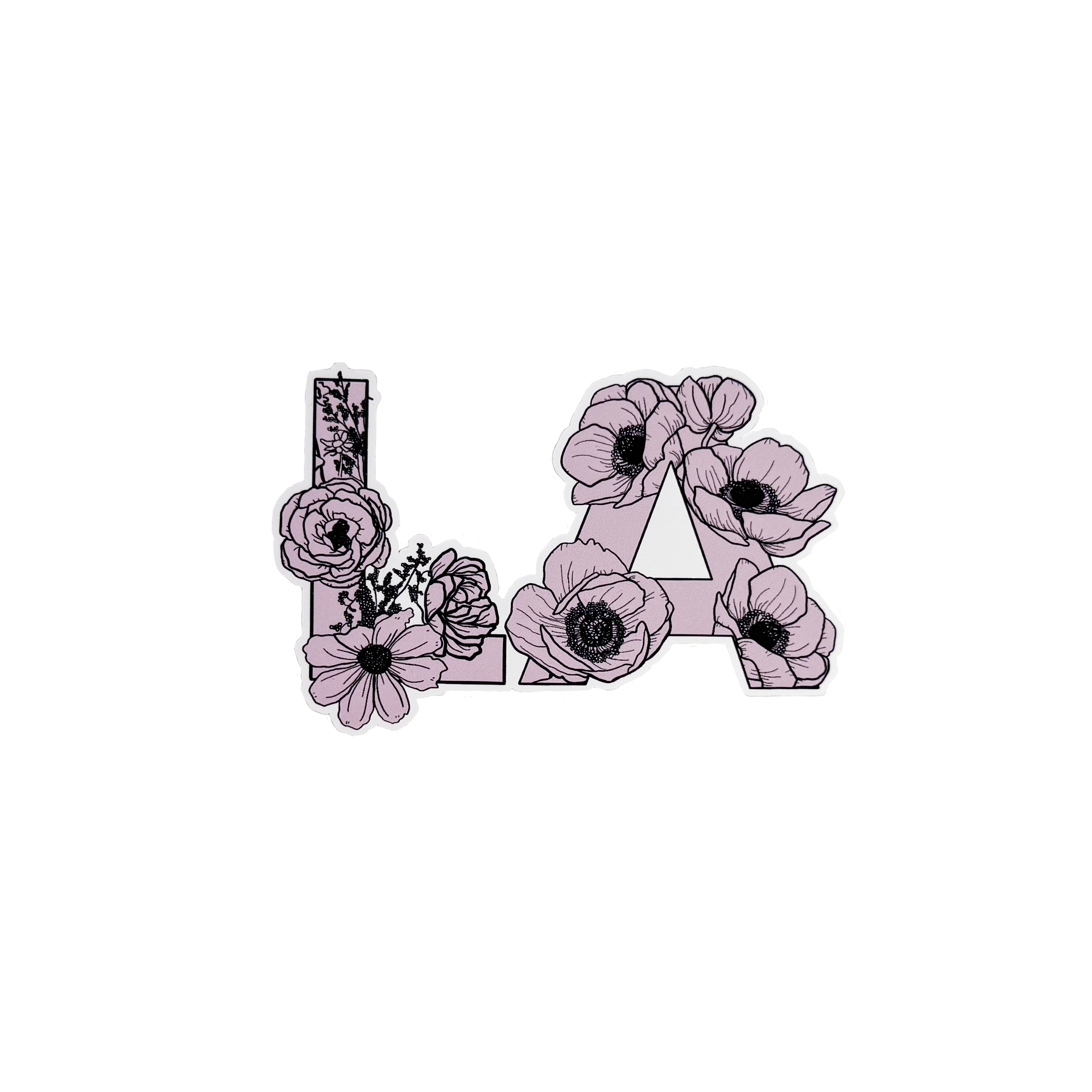 Blooming Alphabet LA Sticker