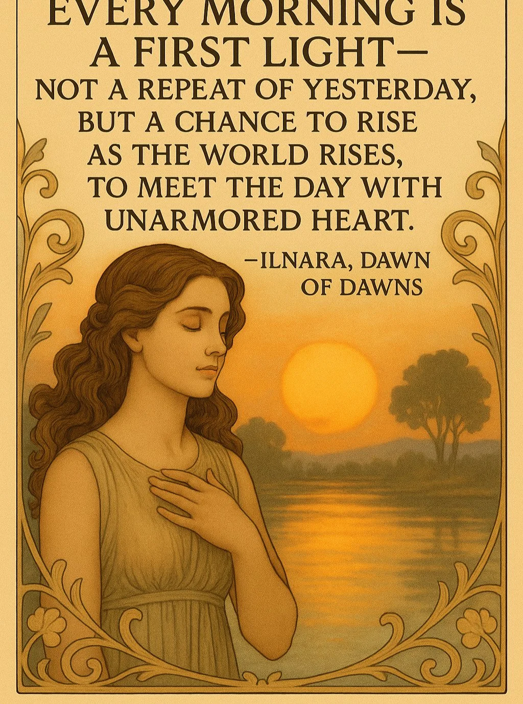 🌅&ldquo;This light is not bound to days or hours. Rest in the truth that the dawn is eternal, and you are forever its child.&rdquo;

&ndash;Ilnara, Dawn of Dawns

#DailyDawnMessage #MorningLight #NewBeginnings #SacredDawn #sacred oil #RisingLight #D