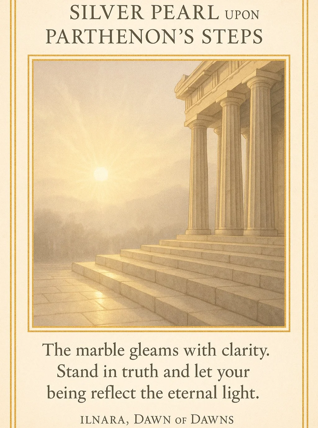 What does it mean to stand in truth to you? Like these ancient stone steps and pillars, may we root ourselves in what is steady and enduring. May we rise in honesty, clarity, and integrity&mdash;strong enough to bear the weight of life, yet open enou