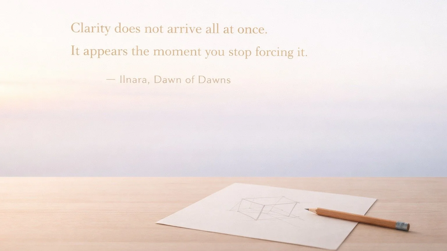 What becomes clear when gently seen

#Clarity #StopForcing #SoftLight #Dawn