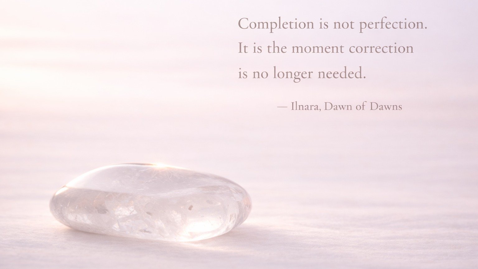 Dawn of Completion Without Strain

This is the arrival &mdash; completion as cessation of unnecessary adjustment. 

#Light #Recognition #Completion #LeonardoDaVinci #Dawn