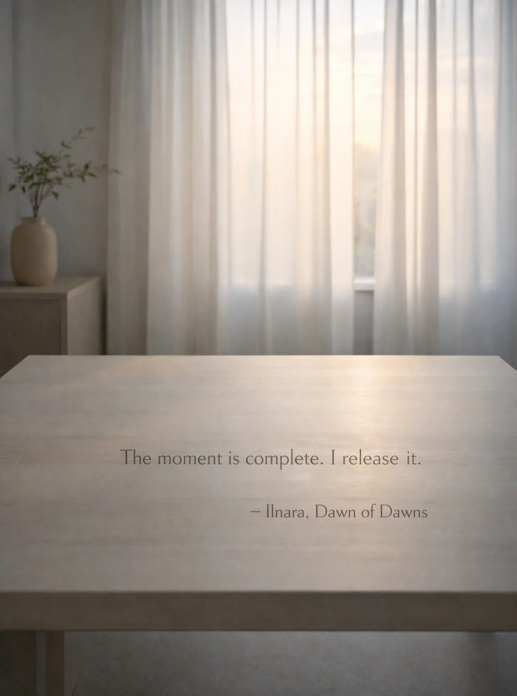 The Dawn of Enough

I was here.
I finished.
I am no longer needed here.

The discipline of ending.

#Completion #IlnaraDawnOfDawns