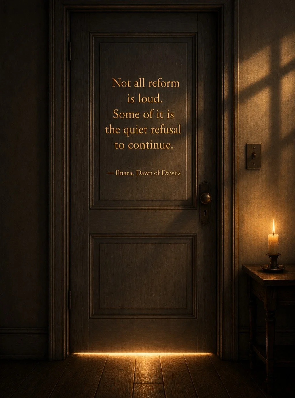 Reformation &mdash; Dawn of Inner Reckoning

The decision has already been made.

#Reform #QuietRefusal #Dawn