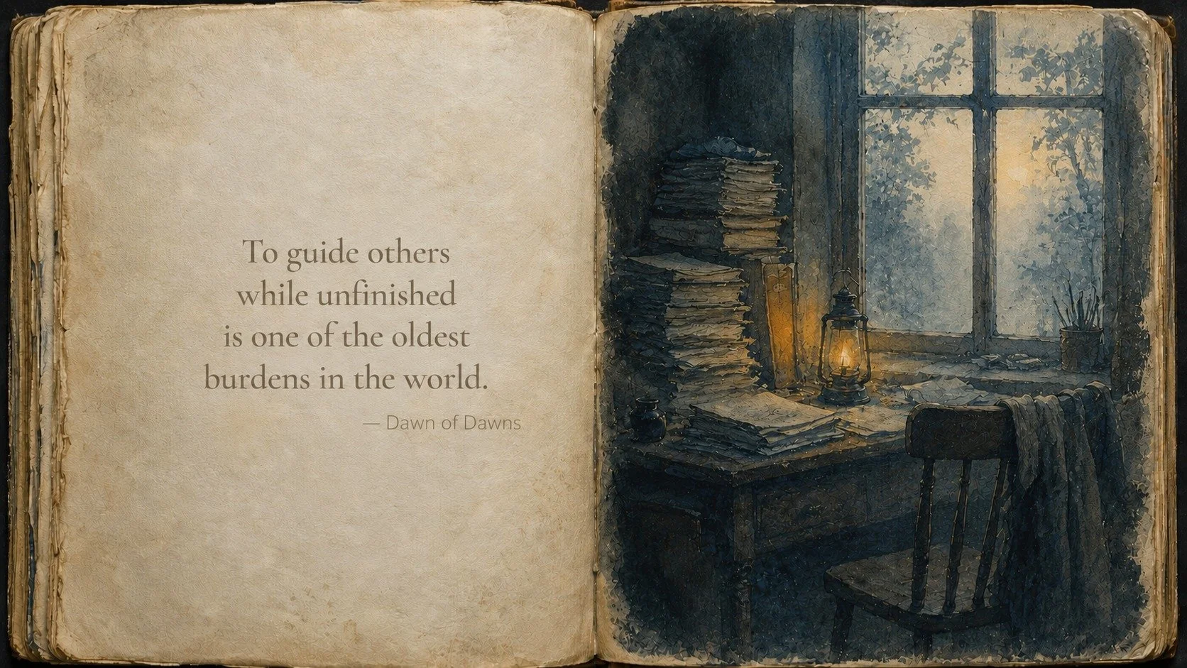 Dawn of the Wounded Teacher
The burden of carrying guidance while imperfect and tired.

#DawnOfTheWoundedTeacher #DawnInTheWoods