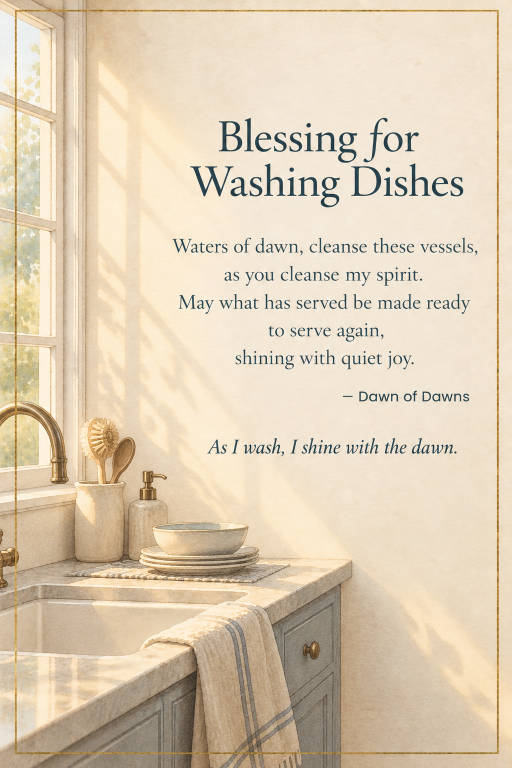 Blessing for Washing Dishes