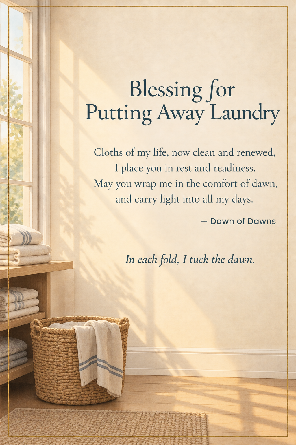 Blessing for Putting Away Laundry