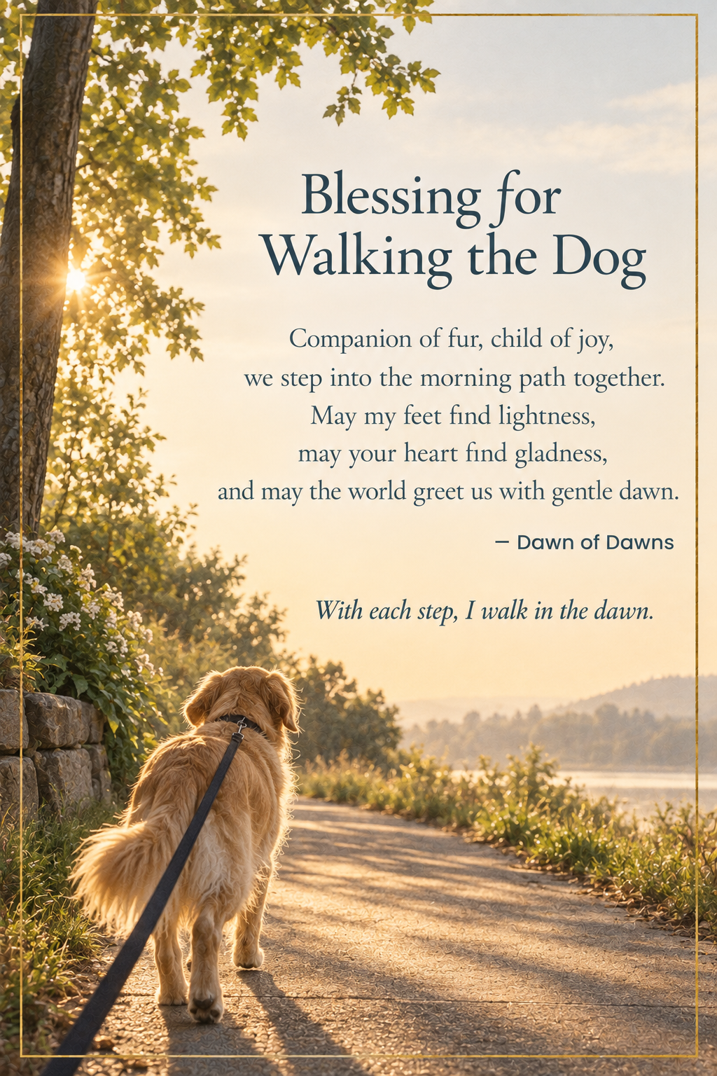Blessing for Walking the Dog