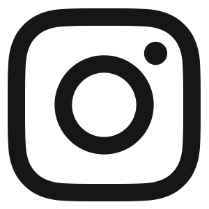Instagram logo on a black background
