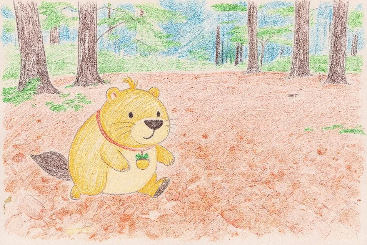Kappy walks through the forest, step by step. てててっ。もりのなかをおさんぽ🍀