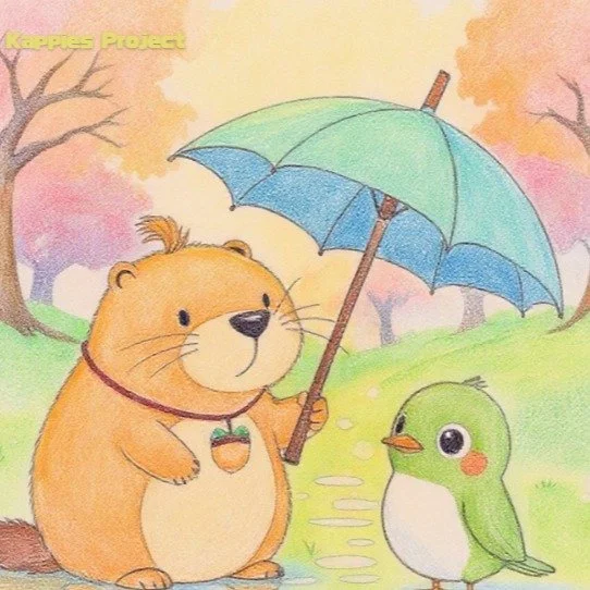 風邪ひかないようにね
#雨
#メジロ
#傘