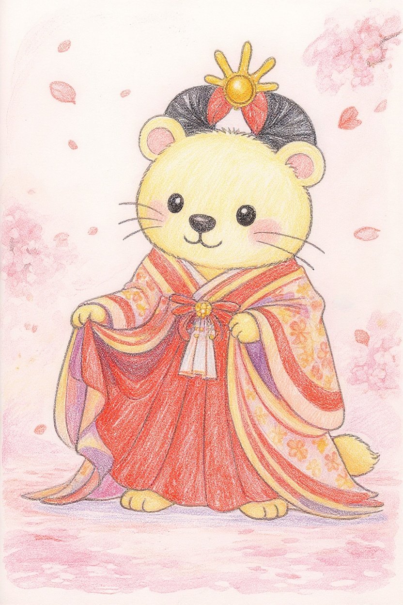 Kinari dressed in an elegant Hinamatsuri kimono.おしとやかに・・・ 上品なこの感じ とっても素敵