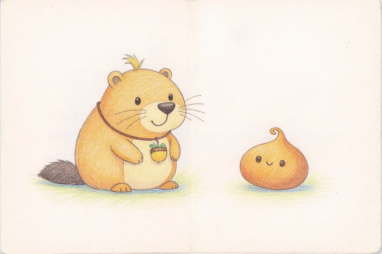 Kappy and the cute seed find each other and say, “Found you!” おたがいにみっけ！したカッピーとかわいいたね。どんなじかんをすごすのかな？