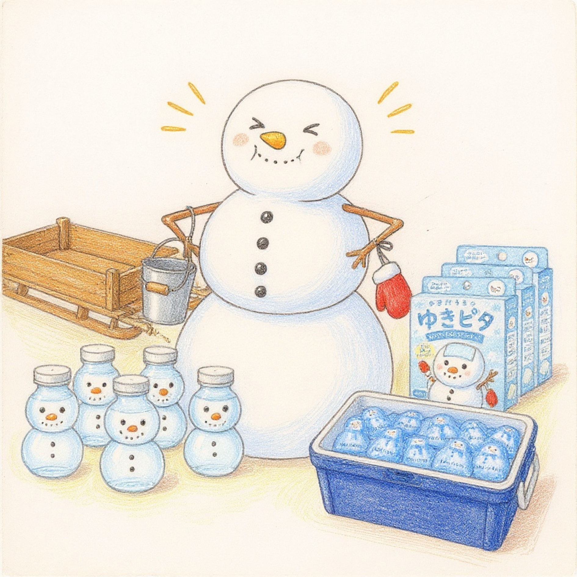 誰が何を言おうが俺は絶対に溶けない。雪だるまは夏のビーチに行くために、準備を整えました