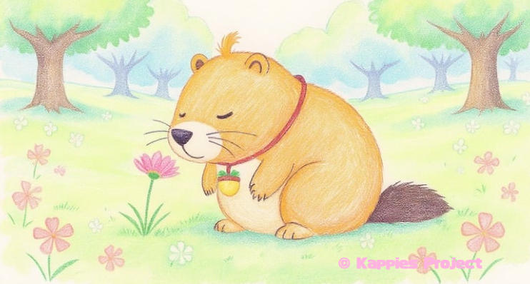 Taking a breath is sometimes enough.
お花の匂いを嗅いでリラックスかぴ