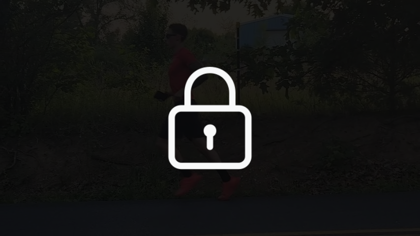 A locked image of Ultra Week Founder, Connor Martin, running horizontally to the camera along a road