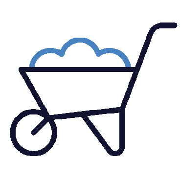 Cart with cloud and sun