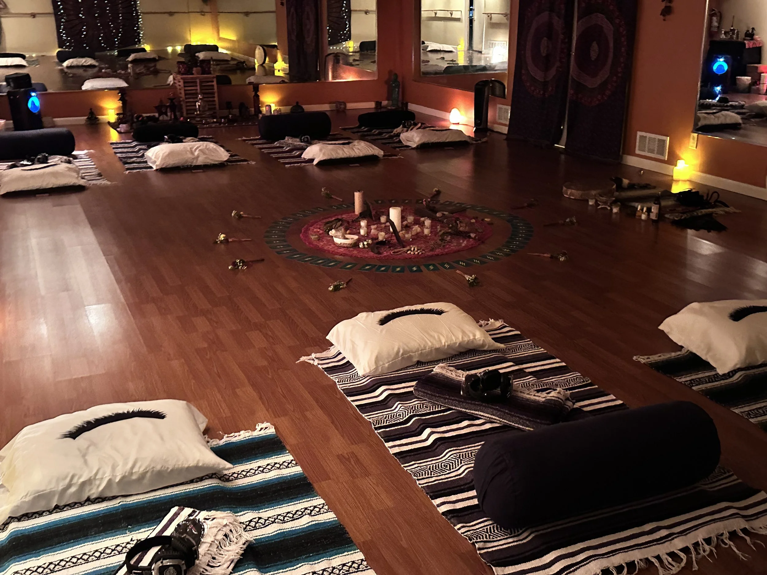 Studio Space set up for Breathwork