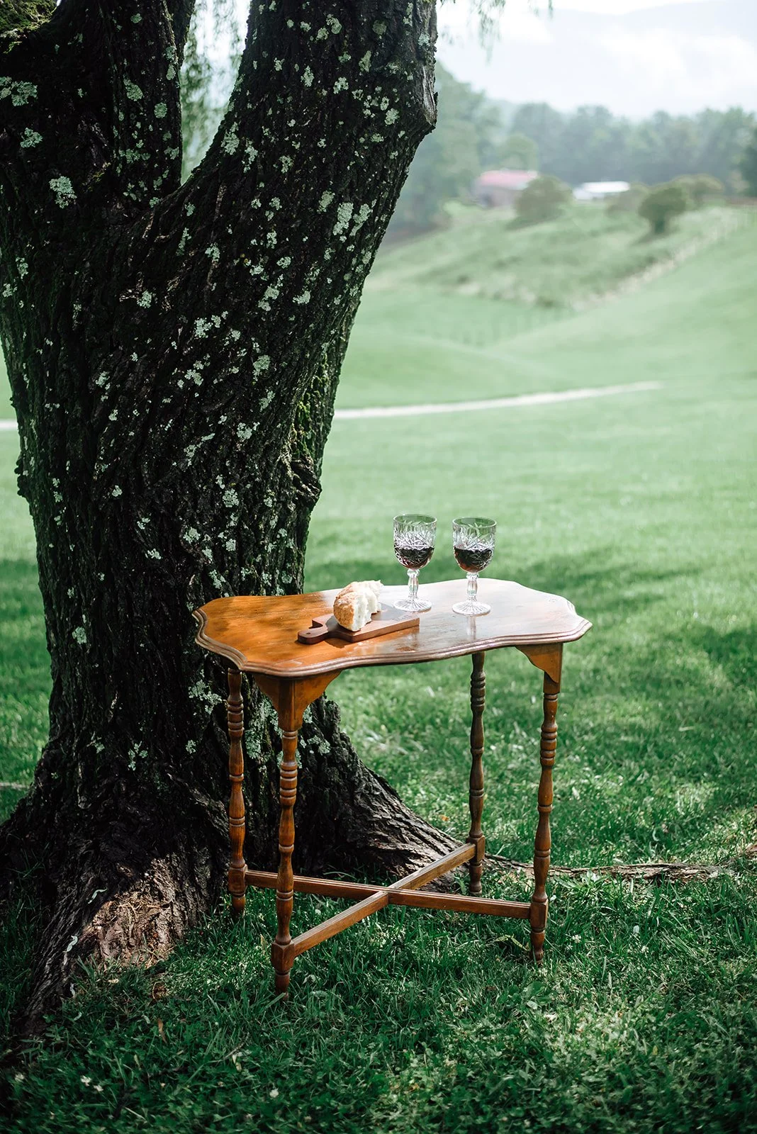 (1) vintage wooden table