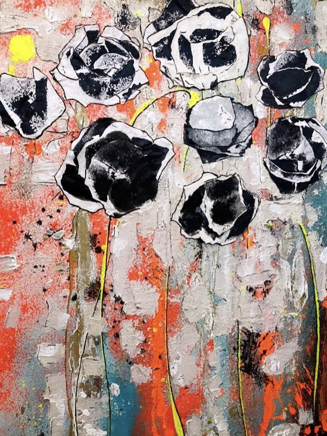 Poppies in Black 1